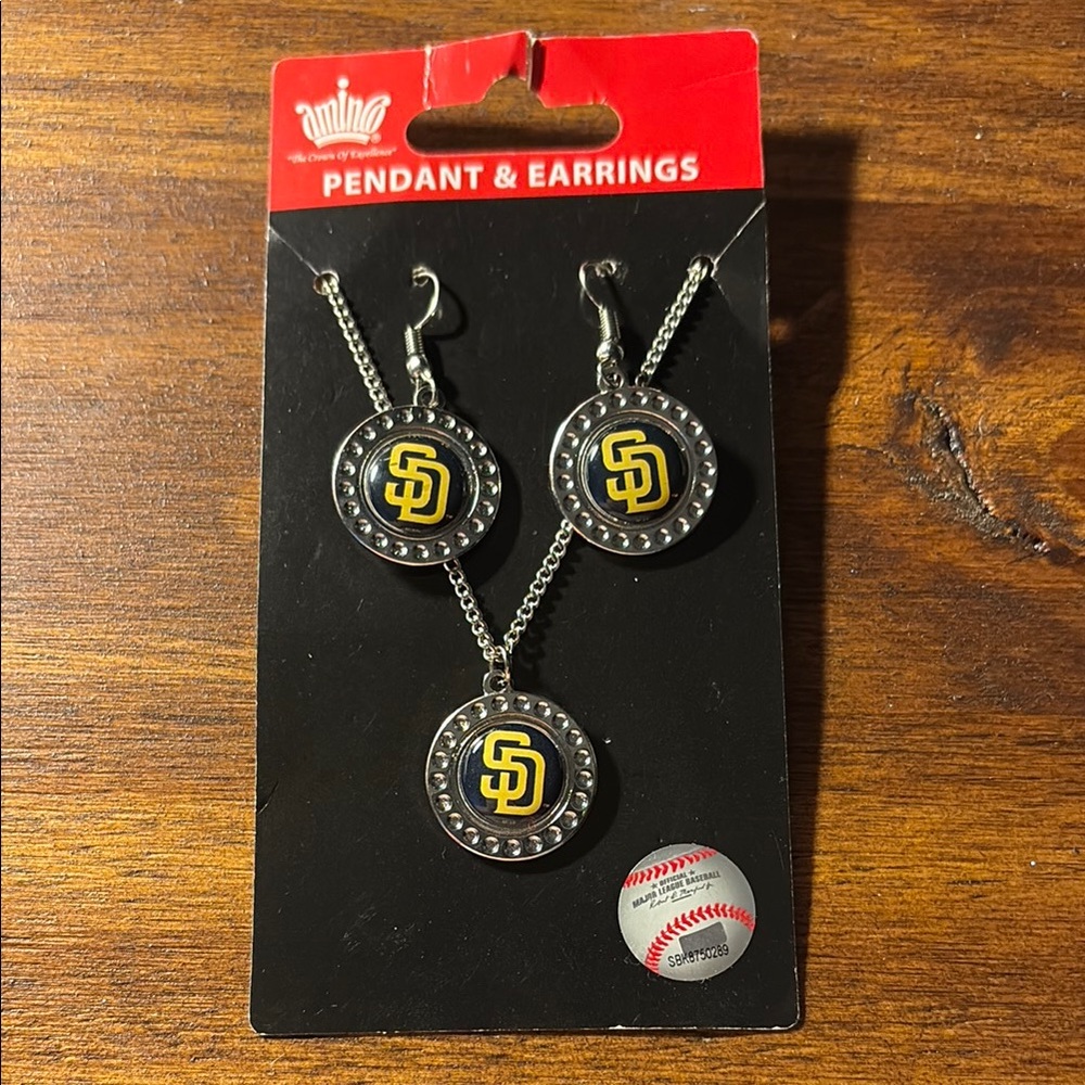 San Diego Padres Pendant & Earrings Set